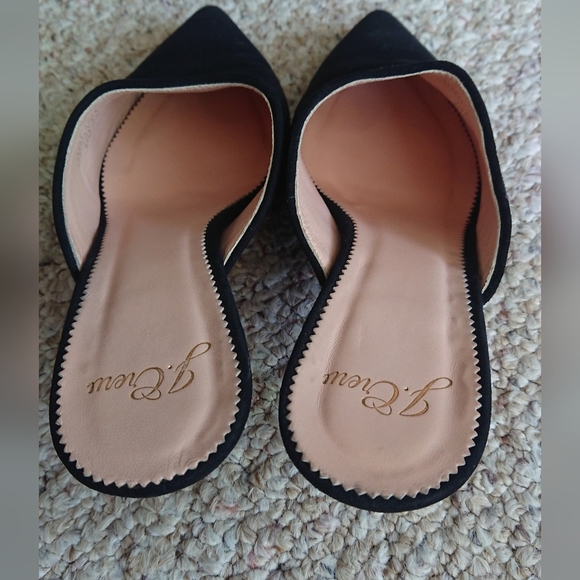 J.Crew pointy toe black suede leather mules size 6 - Picture 7 of 14